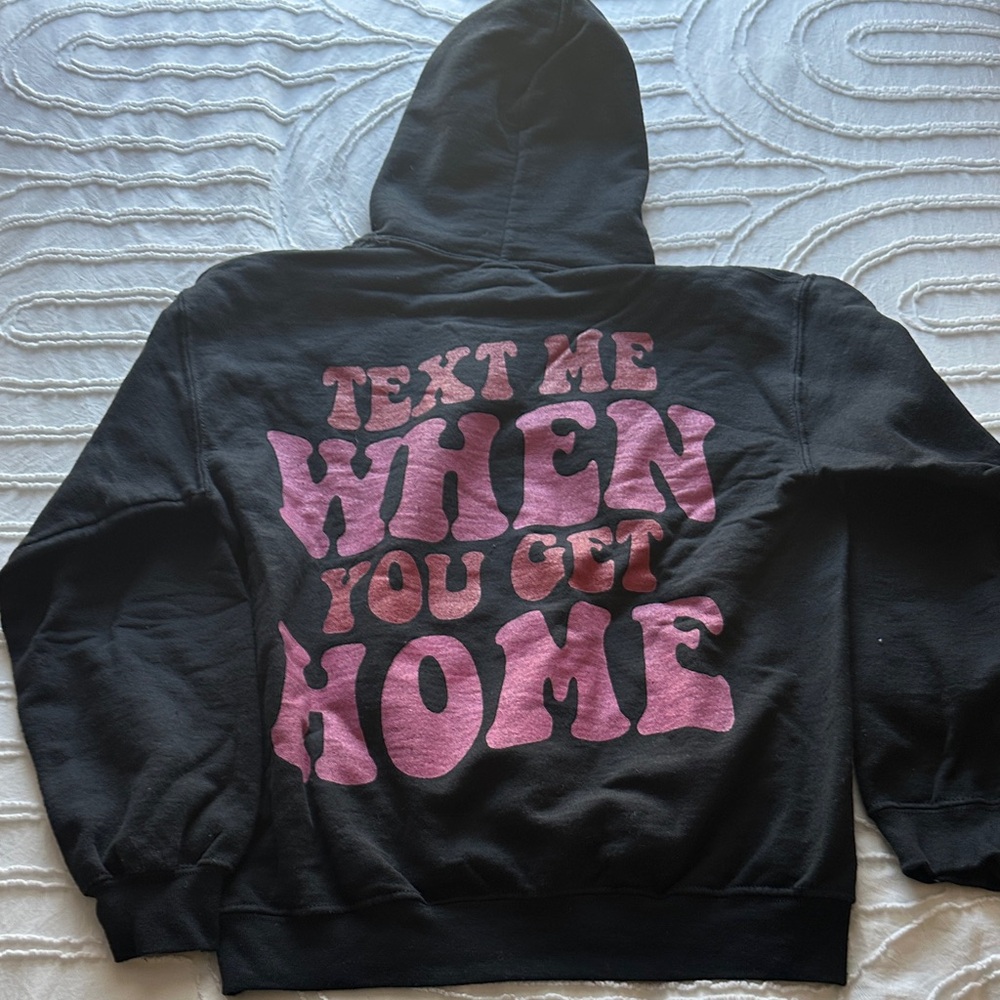 Girls Black Hoodie Sweater